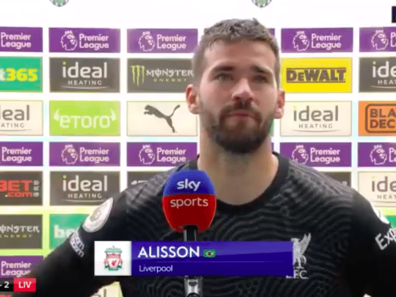 Jogador do Liverpool dedica gol a Alisson após morte do pai do goleiro  hamburguense - Esportes - Jornal VS