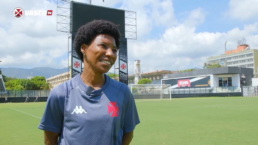 Vasco anunciou a ex-jogadora Pretinha como nova auxiliar técnica do feminino - Reprodução VascoTV