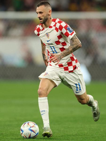 Marcelo Brozovic, da Croácia, em ação durante partida contra o Brasil na Copa - Adrian DENNIS / AFP