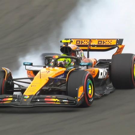 Lando Norris, da McLaren, no treino livre do GP da Hungria