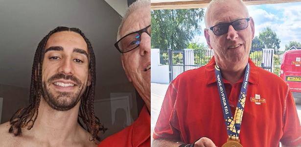 Cucurella empresta medalha da Copa a carteiro na Inglaterra