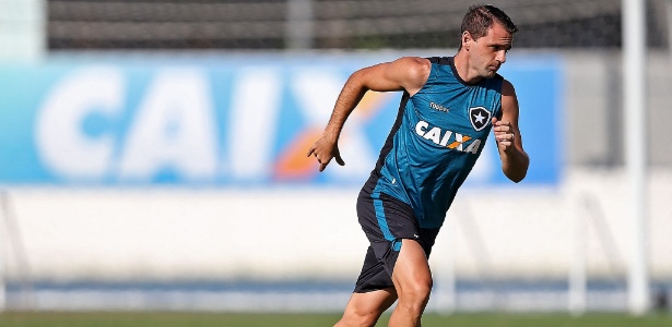 Walter Montillo em treino do Botafogo no primeiro semestre - Vitor Silva/SSPress/Botafogo