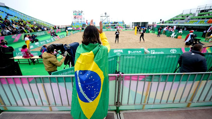 Frio afasta público da abertura do vôlei de praia no Pan de Lima-2019 - Alexandre Loureiro/COB