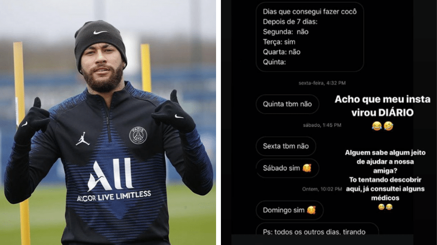 Neymar compartilhou uso inusitado de suas mensagens diretas no Instagram - Reprodução/Instagram/@neymarjr