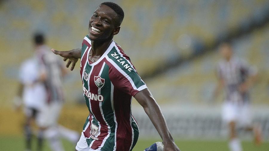 Luiz Henrique, do Fluminense, comemora gol contra o Junior Barranquilla pela Copa Sul-Americana - DHAVID NORMANDO/FUTURA PRESS/ESTADÃO CONTEÚDO