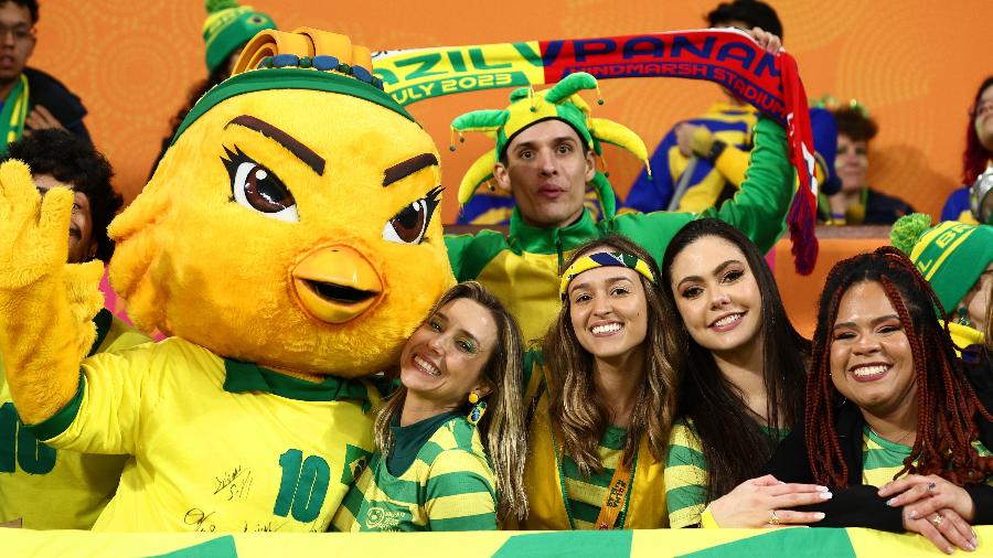 Movimento Verde Amarelo acompanhou a primeira partida do Brasil na Copa 2023