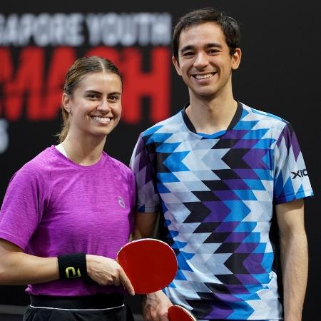 Namorados, Bruna Takahashi e Hugo Calderano também começaram a jogar campeonatos de duplas mistas Namorados, Bruna Takahashi e Hugo Calderano também começaram a jogar campeonatos de duplas mistas