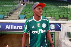 O colombiano Yerry Mina - TV Palmeiras/Divulgação - TV Palmeiras/Divulgação