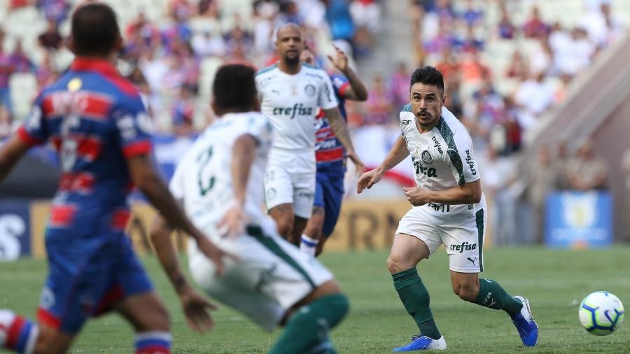 Lance do duelo entre Fortaleza e Palmeiras, pelo Brasileirão 2019 - Cesar Greco/Ag Palmeiras/Divulgação