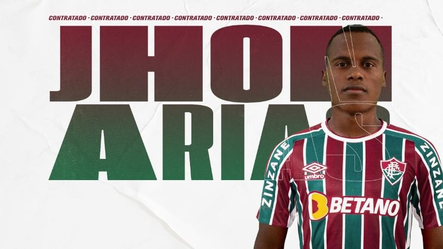 Jhon Arias é o novo reforço do Fluminense no mercado da bola - Reprodução/Fluminense