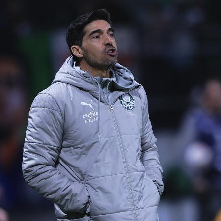 Abel Ferreira, técnico do Palmeiras, durante o jogo contra o San Lorenzo, na Libertadores