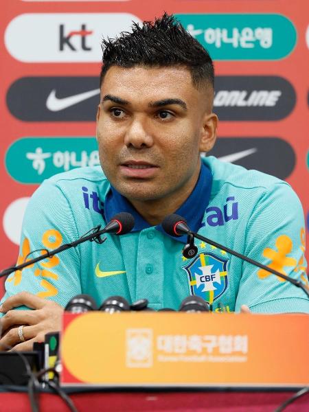 Casemiro, volante da seleção brasileira, durante coletiva em Seul, na Coreia do Sul