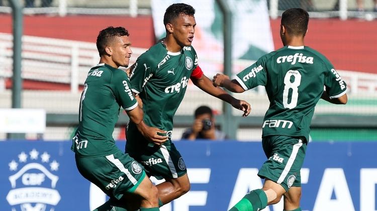 Gabriel Veron comemora gol do Palmeiras na final da Copa do Brasil sub-17 - Fabio Menotti/Palmeiras