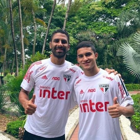 Tréllez e Rodrigo Nestor integrados ao elenco profissional do São Paulo - Divulgação/São Paulo FC