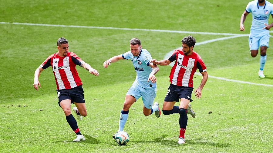 Atlético de Madri e Athletico Bilbao ficaram no empate neste domingo - UGS Vision/MB Media/Getty Images