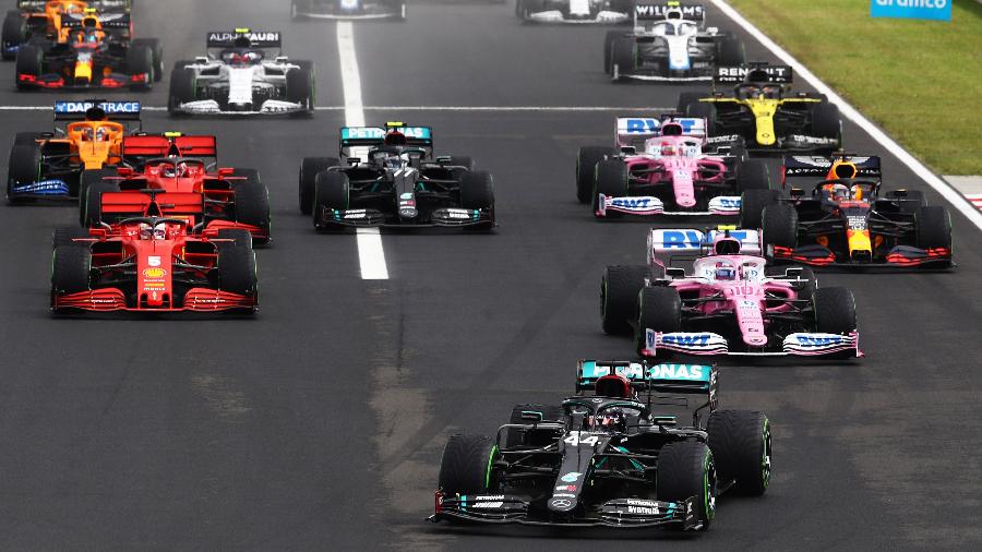 Pilotos na largada do GP da Hungria de Fórmula 1  - Mark Thompson/Getty Images