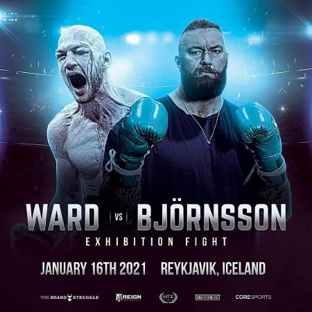 Steven Ward e Hafthor Bjornsson se enfrentarão em luta de boxe - Reprodução/Instagram