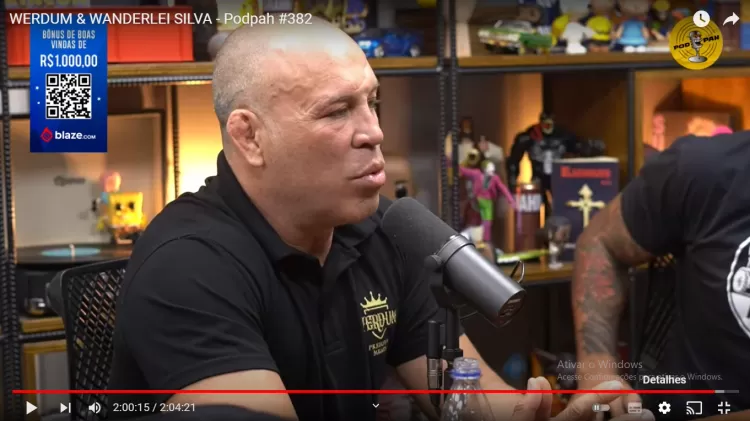 Wanderlei Silva no Podpah - Reprodução Web - Reprodução Web