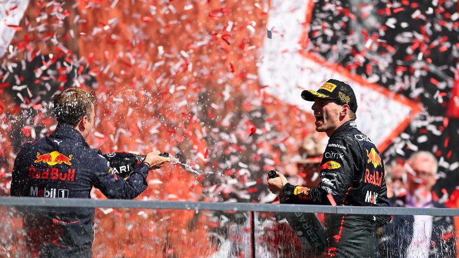 Max Verstappen comemora a conquista do GP do Canadá - Dan Mullan/Getty Images via AFP