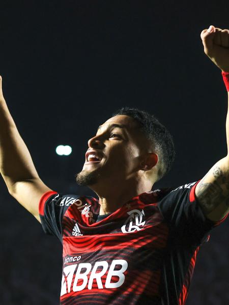 João Gomes, do Flamengo, comemora gol contra o São Paulo pela Copa do Brasil - Marcello Zambrana/AGIF