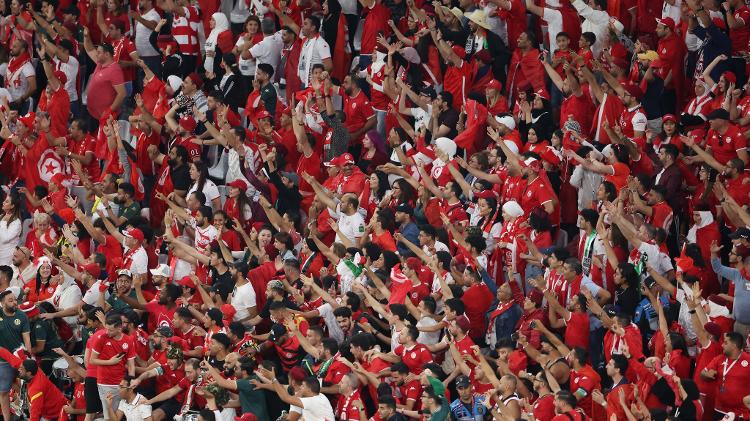 Visão geral de torcedores da Tunísia durante a partida contra a Dinamarca na Copa do Mundo - REUTERS/Molly Darlington - REUTERS/Molly Darlington