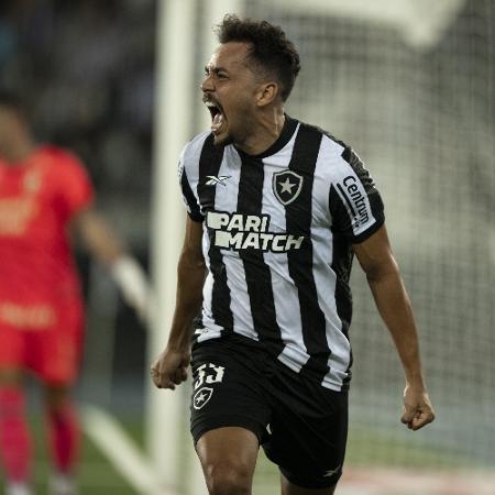Eduardo, do Botafogo, comemora seu gol contra o Universitario, pela Libertadores - Jorge Rodrigues/Agif