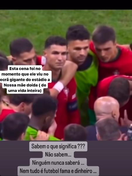 Katia Aveiro, irmã de Cristiano Ronaldo, explica choro de jogador em jogo contra a Eslovênia pela Eurocopa  - Reprodução/Instagram/@katiaaveirooficial