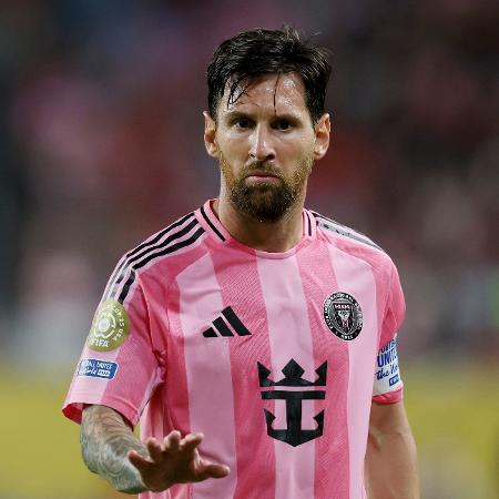 Messi durante jogo entre Inter Miami e Al Ahly no Mundial de Clubes Messi durante jogo entre Inter Miami e Al Ahly no Mundial de Clubes