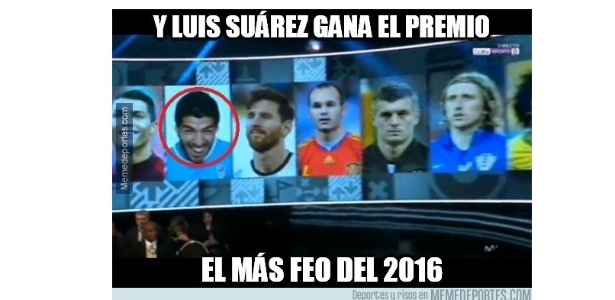 Luis Suárez foi alvo de meme - Reprodução