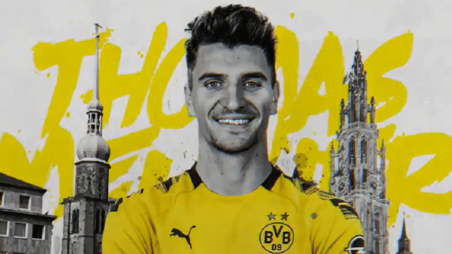 Meunier foi anunciado pelo Borussia Dortmund há dias, mas pode terminar temporada no PSG - Reprodução/Twitter