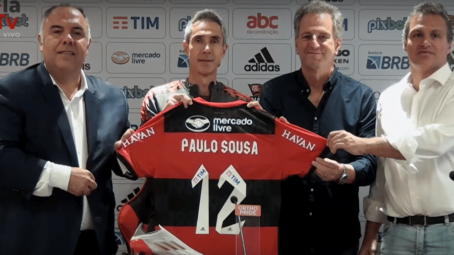 Paulo Sousa é apresentado no Flamengo - Reprodução Fla TV