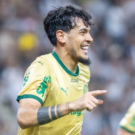 Gustavo Gómez comemora gol marcado pelo Palmeiras contra o Ceará na Copa do Brasil Gustavo Gómez comemora gol marcado pelo Palmeiras contra o Ceará na Copa do Brasil