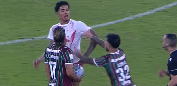 Veja lance investigado pela CBF em que Acosta leva cartão amarelo