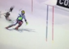 Esquiador quase é atingido de forma violenta por drone durante competição - Reprodução 