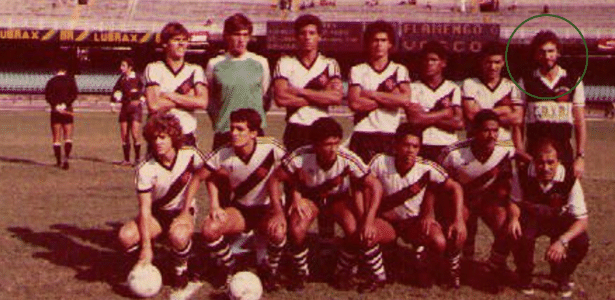 Campello (destacado) em seu início de carreira no Vasco com Romário e cia. - Arquivo pessoal - Arquivo pessoal