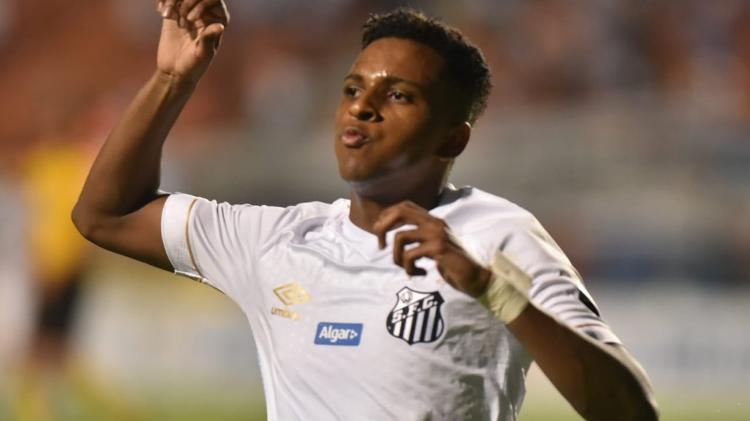 Rodrygo comemora gol contra o América-RN - Ivan Storti/Santos FC - Ivan Storti/Santos FC