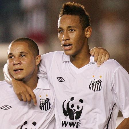 Madson e Neymar, no Santos de 2010 - Ricardo Saibun/Santos FC