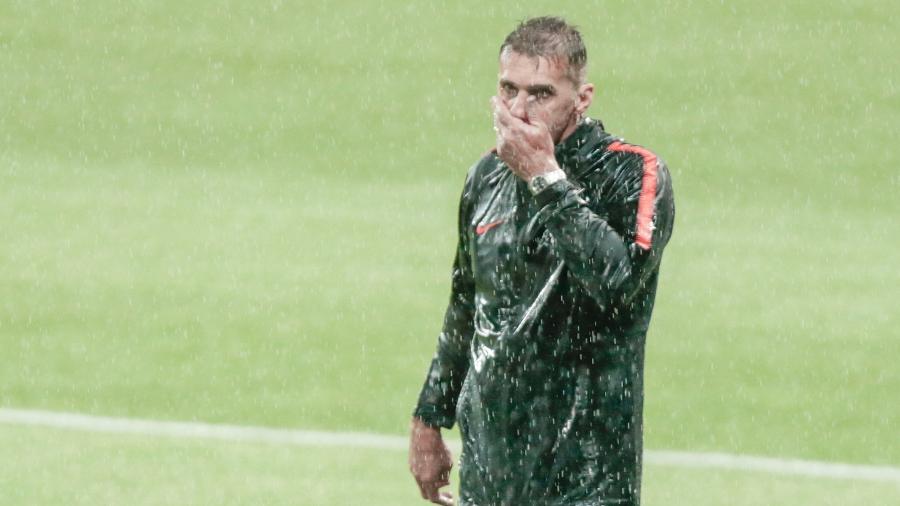 Vagner Mancini comanda o Corinthians durante goleada sofrida no clássico contra o Palmeiras  - Marcello Zambrana/AGIF