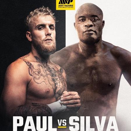 Jake Paul e Anderson Silva se enfrentarão em luta de boxe neste sábado - Reprodução/Instagram