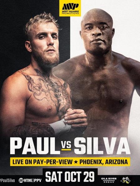 Jake Paul e Anderson Silva se enfrentarão em luta de boxe - Reprodução/Instagram