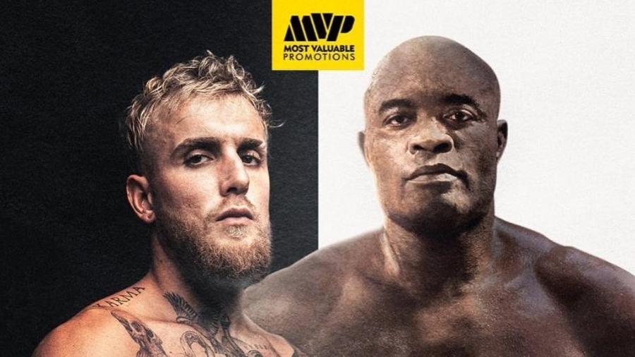 Jake Paul e Anderson Silva se enfrentarão em luta de boxe - Reprodução/Instagram