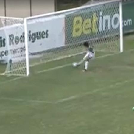 Matheusinho, do Sousa, afastou chute antes de bola entrar, mas bandeirinha validou gol - Reprodução/Twitter