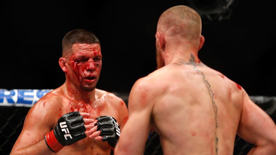 Nate Diaz acumula mais de 30 lutas de MMA no cartel - Steve Marcus/Getty Images