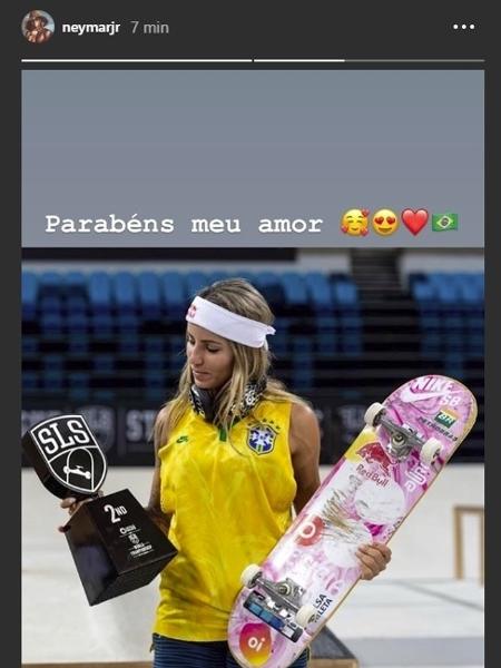 Neymar parabeniza Leticia Bufoni - Reprodução/Instagram - Reprodução/Instagram
