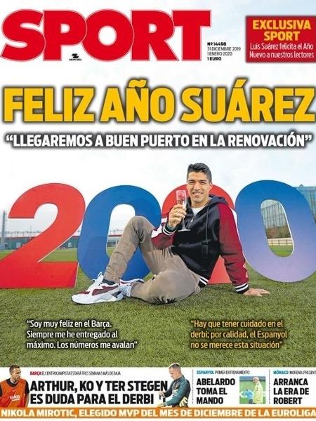 "Acho que estou à altura (do Barcelona)", diz Luis Suárez em entrevista ao jornal Sport - Reprodução