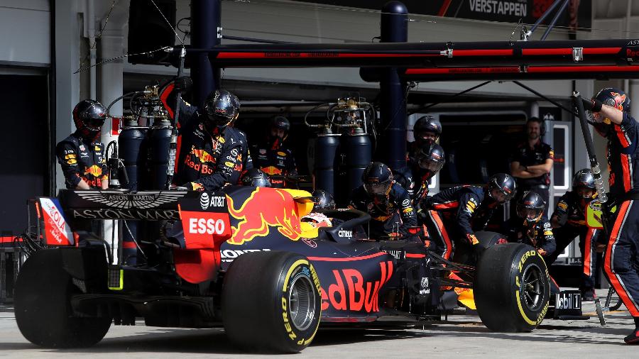 Red Bull espera max Verstappen para uma troca de pneus: cada piloto tem 13 jogos de pneus de seco por fim de semana - Mark Thompson/Getty Images