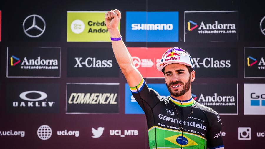 Henrique Avancini na etapa de Vallnord, em Andorra, da Copa do Mundo de moutain bike da UCI - Boris Beyer/Red Bull Content Pool