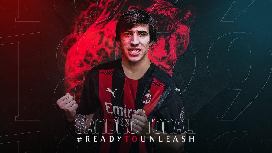 Tonali é anunciado como novo reforço do Milan - Divulgação/Milan