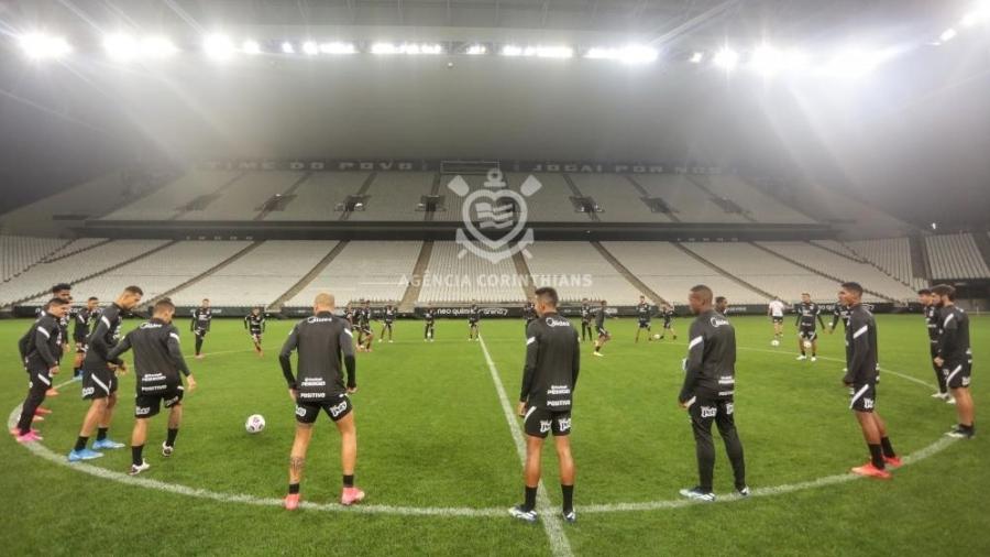 Corinthians treinou na Neo Química Arena na noite desta terça-feira  - Rodrigo Coca/ Ag. Corinthians 