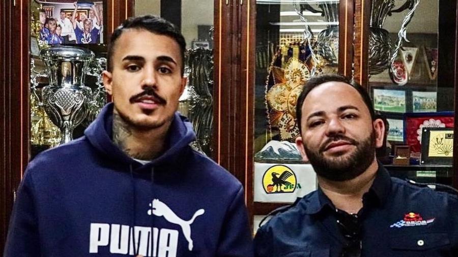 MC Livinho e Manoel Sabino Neto, CEO do São Caetano - Leonardo Lima/Reprodução/Instagram